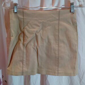 French kiss tan mini skirt Small back zip